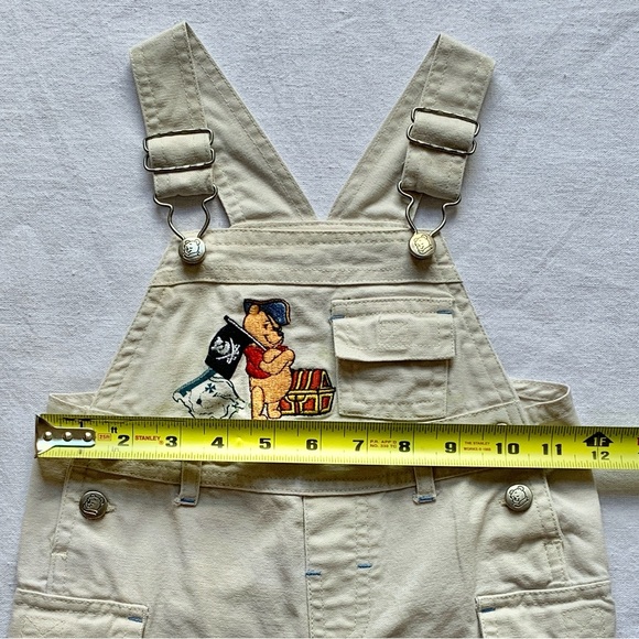 SOLD (on Depop) Disney Winnie the Pooh Treasure Hunt Overalls Shortalls 12M - Picture 8 of 11